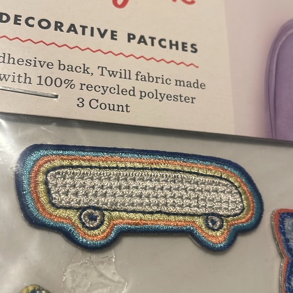 Cat & Jack decoration Patches pizza skateboard cat New adhesive back Lot‎ of 3 - Picture 5 of 7